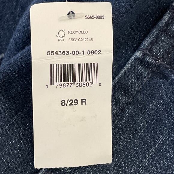 Gap Crop Jeans Culotte Size 8 Dark Wash Indigo Blue Wide Leg Stretch Fall NWT - Picture 9 of 16